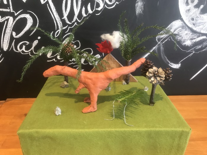 小学生の工作造形・恐竜ジオラマ